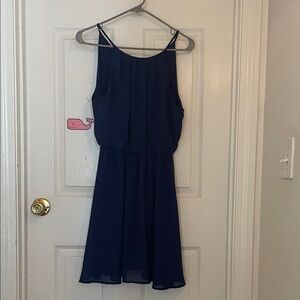 Lush Navy Blue Mini Dress